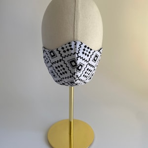 Adult Reversible Face Mask Black n White