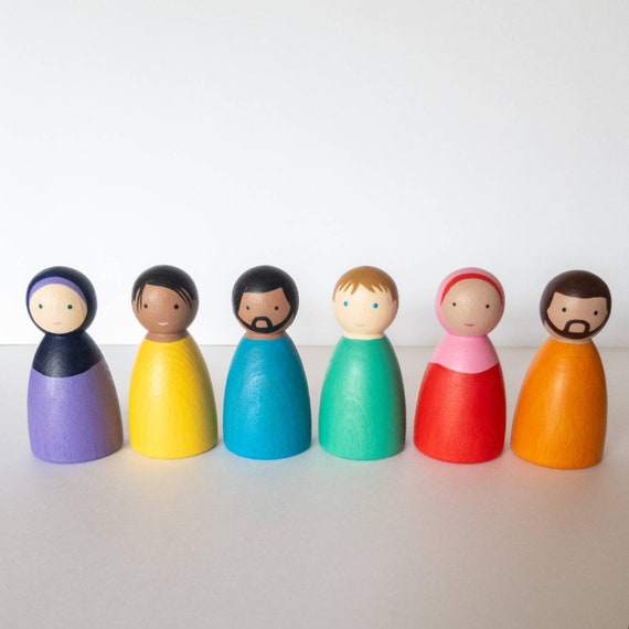 rainbow peg dolls