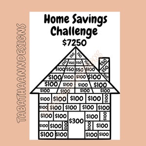 7250 Home Savings Challenge Budget Picture Tracker A6