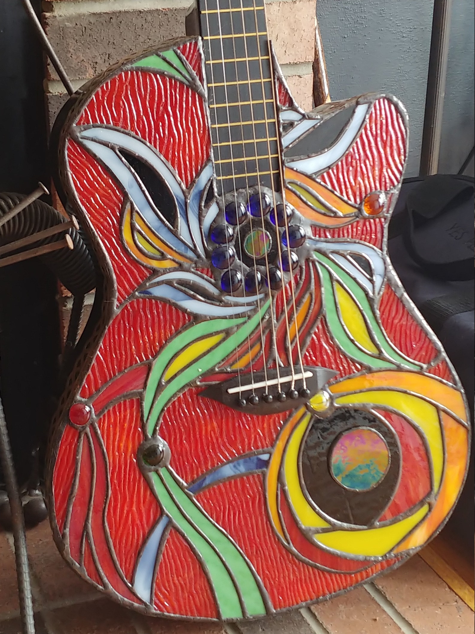 Stained Glass Guitar Etsy