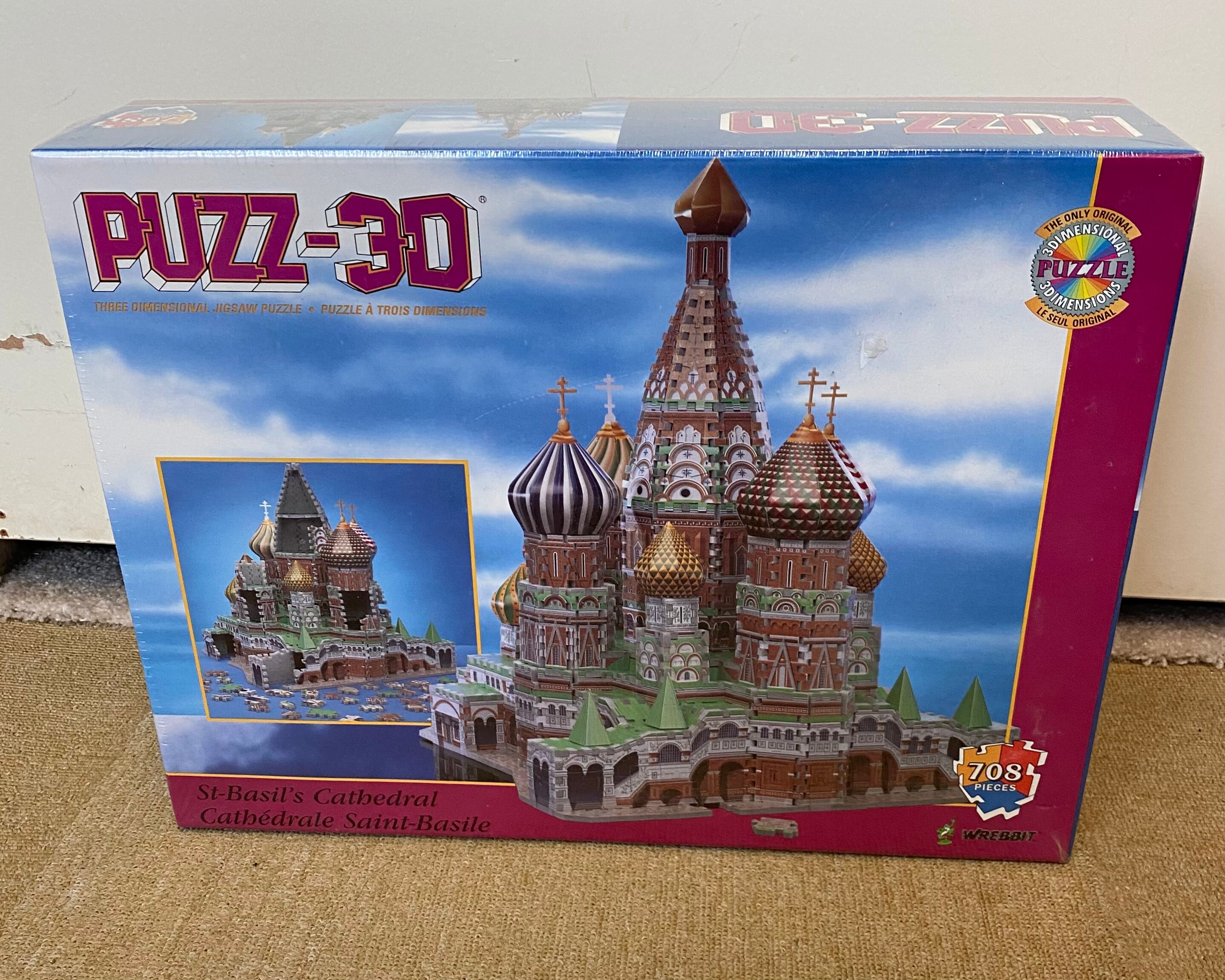 Puzz 3D NEW Notre Dame Cathedral Puzz 3D Puzzle Milton Bradley 952 Pcs 1995 90s Vintage 