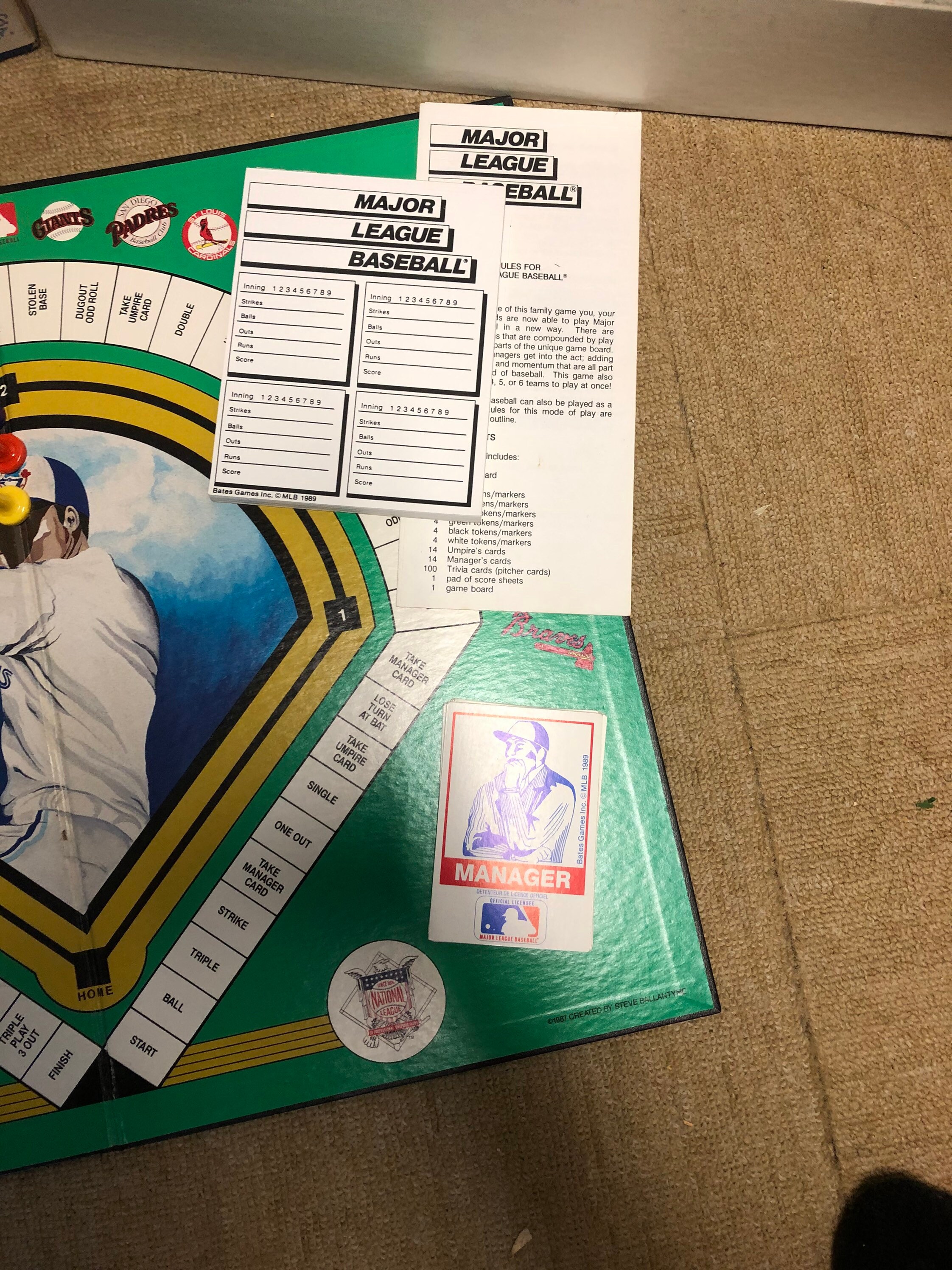 Major League Baseball Bates Game 1989 Vintage Board Game - Etsy