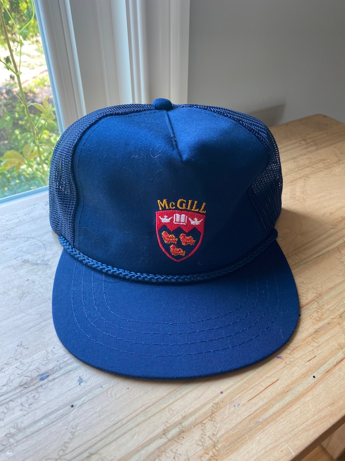 Vintage McGill University Adjustable Hat Cap Fletcher Trucker Etsy