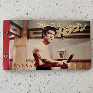 Album de cartes porte-bonheur Bruce Lee Yamakatsu - vintage 1974 - bon état - album uniquement