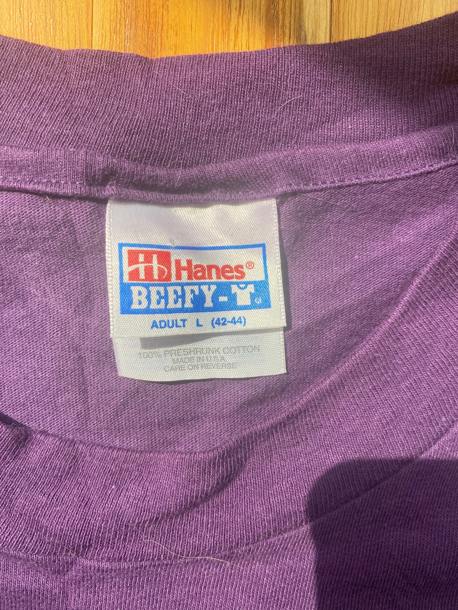 hanes beefy t tag history
