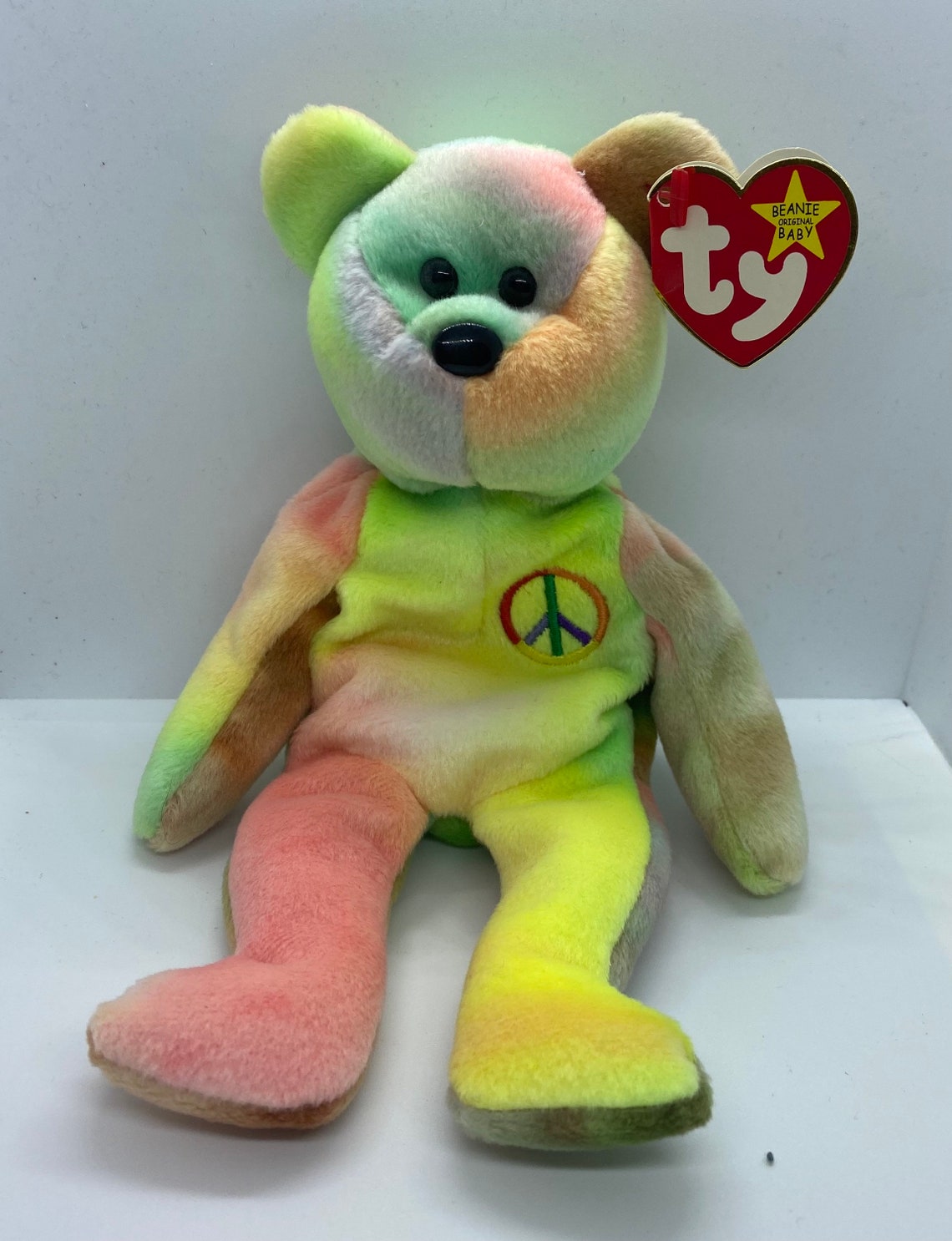 Beanie Babies Peace Bear 1996 Rare Retired Excellent Condition - Etsy