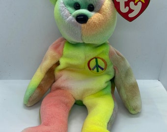 Details about   Ty Beanie Babies Peace Bear 1996 