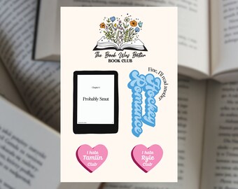 Romance Book Lover Starter Pack - Sticker Sheet