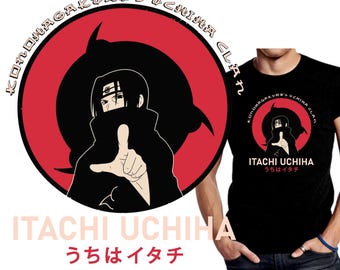 Itachi ninja tee shirt inspired by Naruto