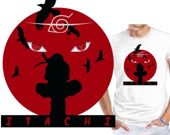 Itachi ninja tee shirt inspired by Naruto