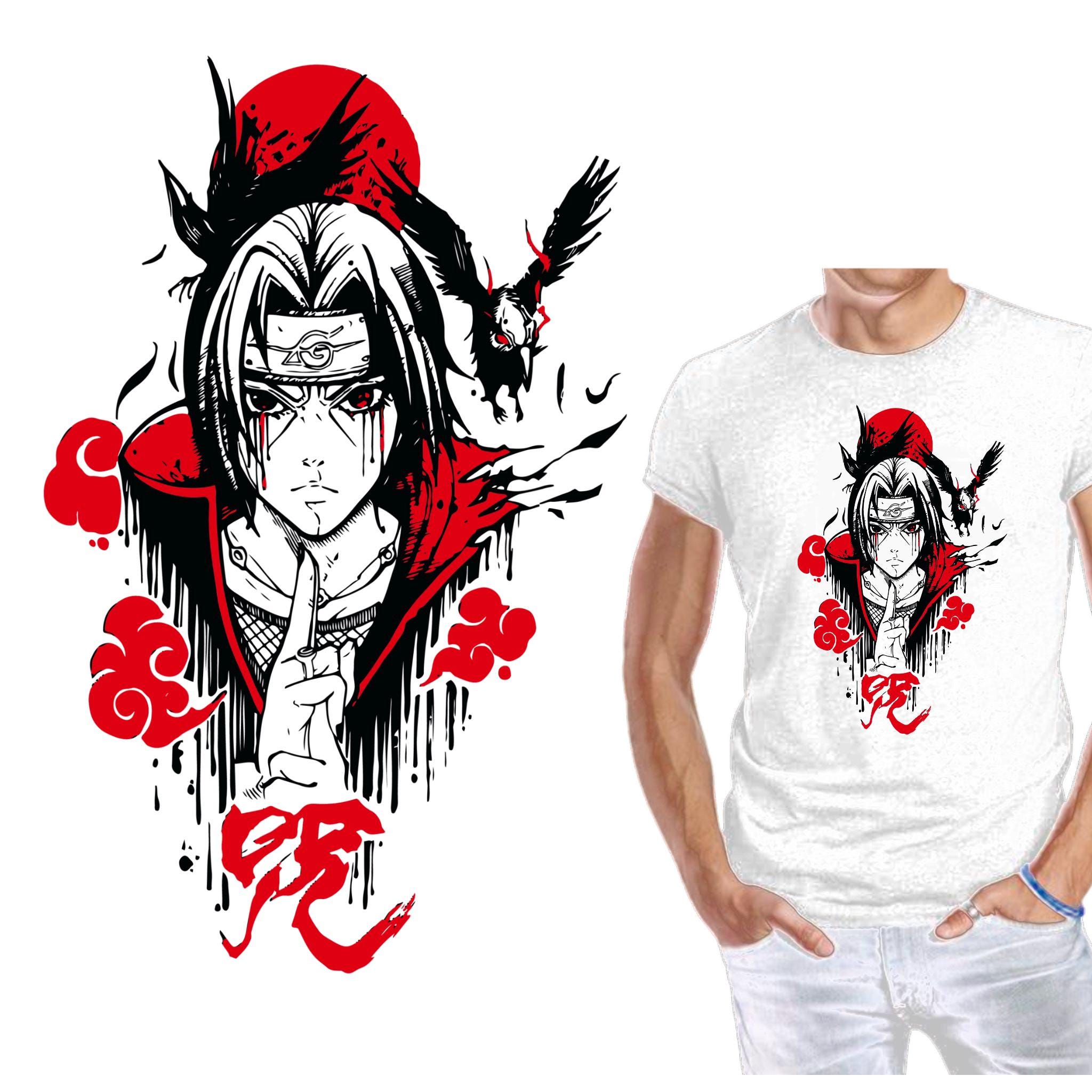 Itachi ninja tee shirt inspired by Naruto