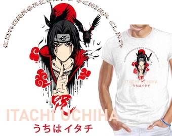 Itachi ninja tee shirt inspired by Naruto