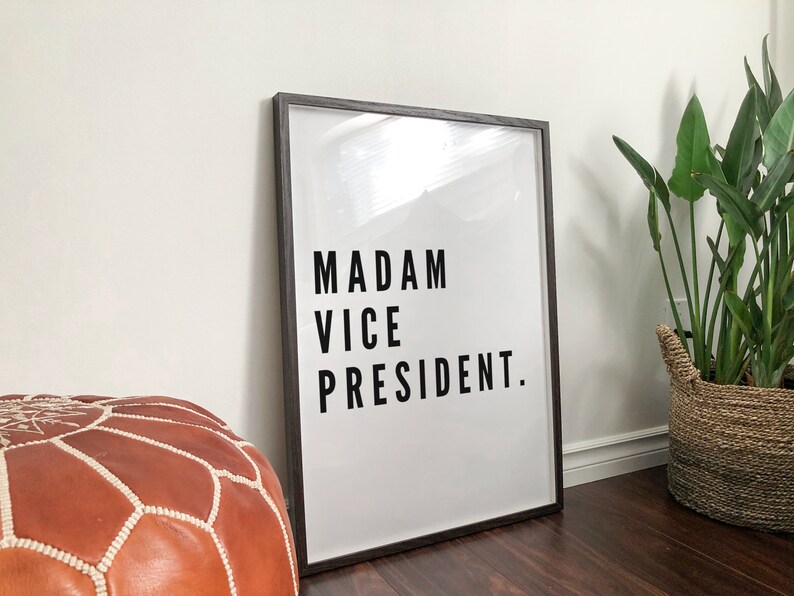 feminist print Madam Vice President Print kamala harris vice president kamala harris print feminist poster womens history month