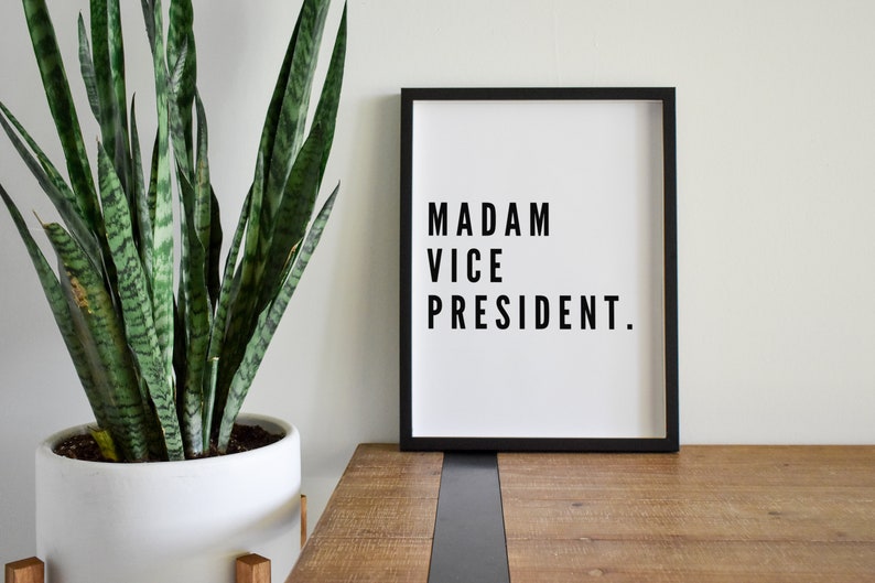 feminist print Madam Vice President Print kamala harris vice president kamala harris print feminist poster womens history month