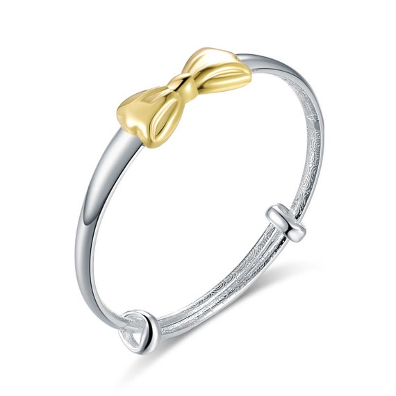 Newborn silver bangle sale
