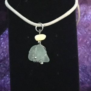 Pale Green Sea Glass Pendant