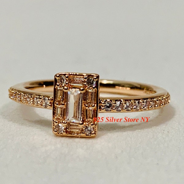Luminous Ice Ring rose gold / Pandora Bracelet /Pandora Charm /Pandora Ring/Silver Ring /Silver Women Ring /Birthday Gift