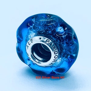 本物のパンドラチャーム/パンドラ虹色レインボームラーノガラス
