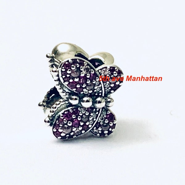 Authentic Pandora charm, PINK PAVE BUTTERFLY Charm 925 Ale Silver / Pandora Bracelet/Pandora Charms/Pandora Ring/Silver Charms For Bracelet
