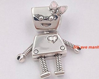 Silver Charm Bead SILVER BELLA BOT Charm Bead 787141EN160 / Pandora Bracelet / Pandora Charms / Pandora Beads / Gift