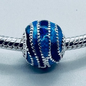 Bracelet Pandora Blue Swirls Charm Pandora Charms, Pandora Blue