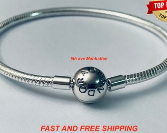 Authentische Pandora Armband, Silber SMOOTH Schlangenkette Silber Verschluss / Pandora Armband, Pandora Charm, Pandora Bead, Pandora Moments Armband