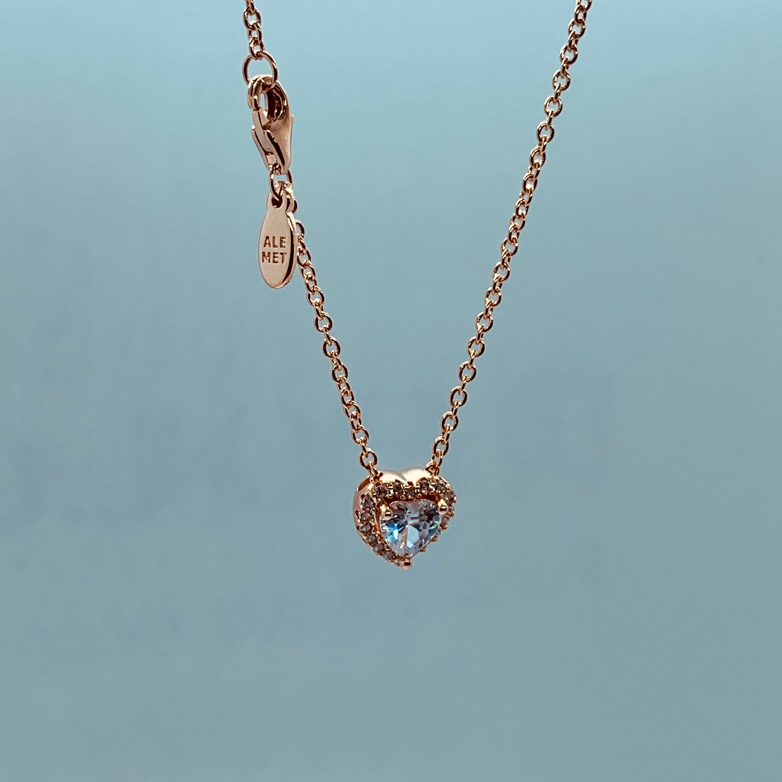 Pandora ROSE GOLD Elevated Heart Necklace 18 Inc 45 CM / Etsy New Zealand