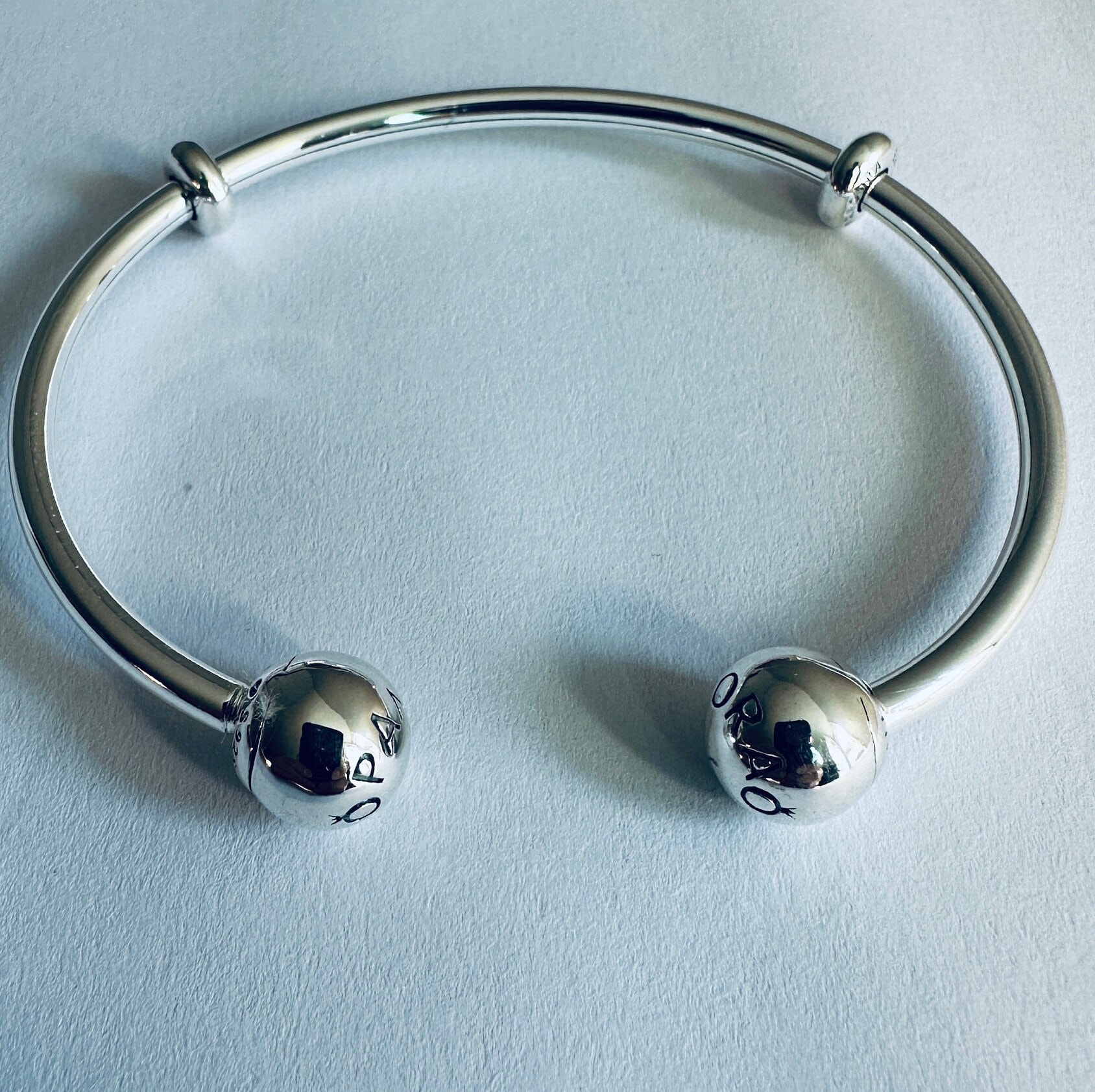 Authentic Pandora Bracelets, Pandora Silver OPEN BANGLE With Authentic Pandora Bracelets, Pandora Silver OPEN BANGLE With