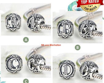 Charms Pandora Authentiques, Breloques Lettres Pandora Initiales Et Alphabet De A à Z #797455 /Bracelet Pandora/Charms Pour Bracelet Pandora