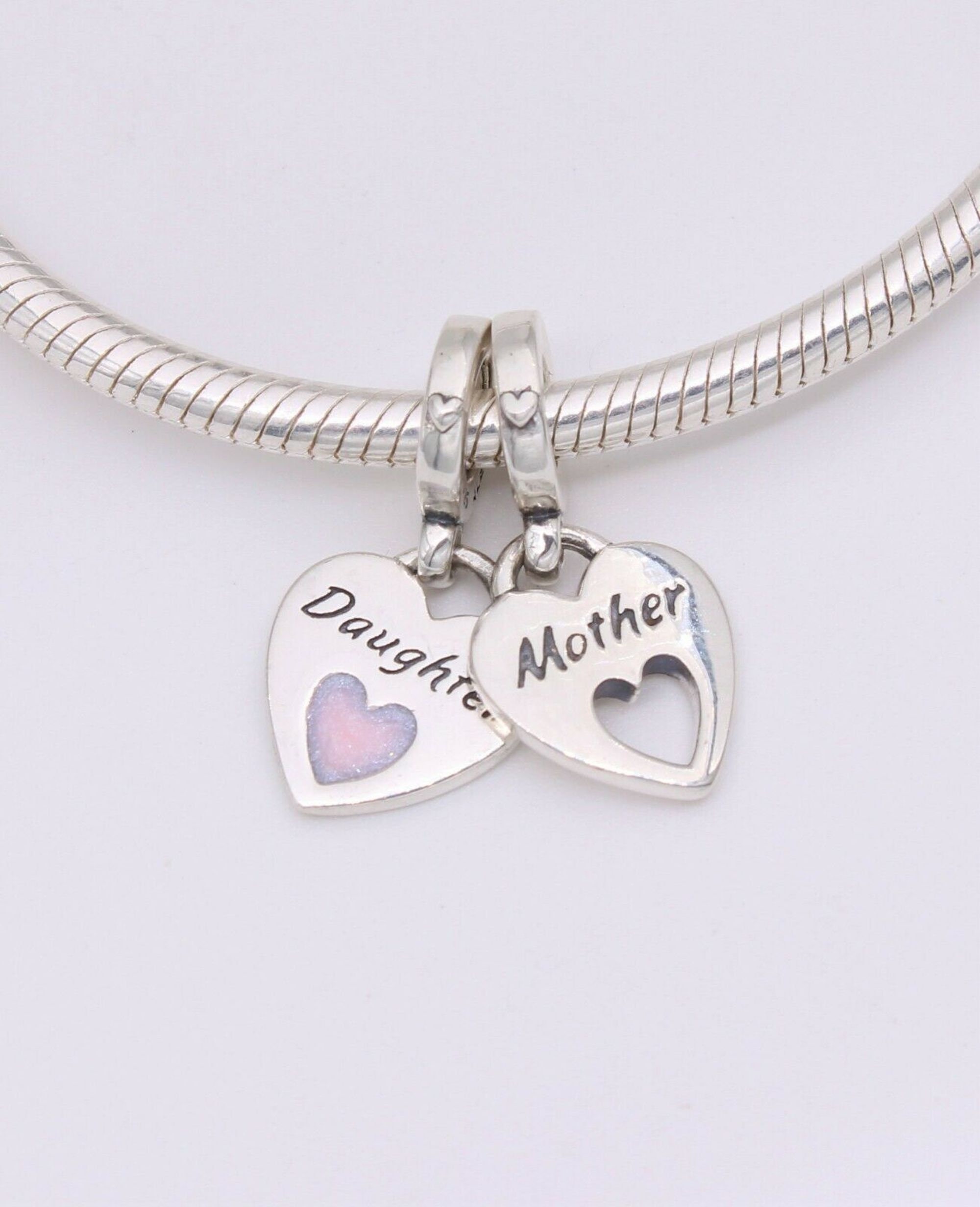 Mother and Daughter Splittable Bracelet and Charm Gift Set
