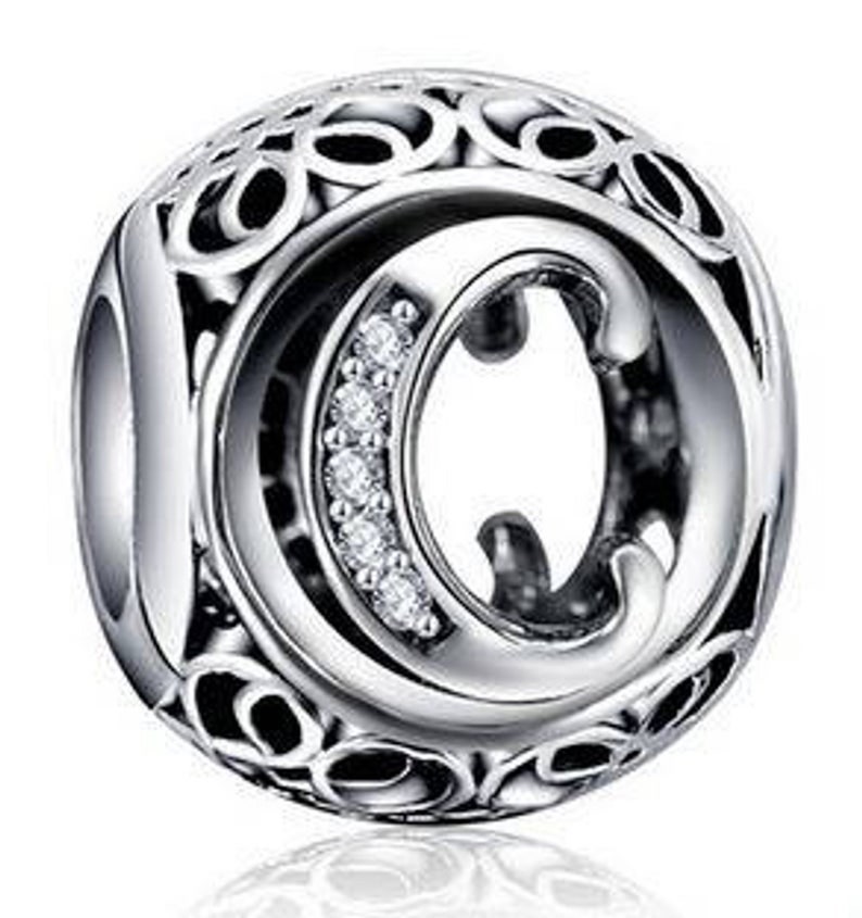 Pandora Charm Bead VINTAGE LETTER 925 Ale Initial Character Etsy