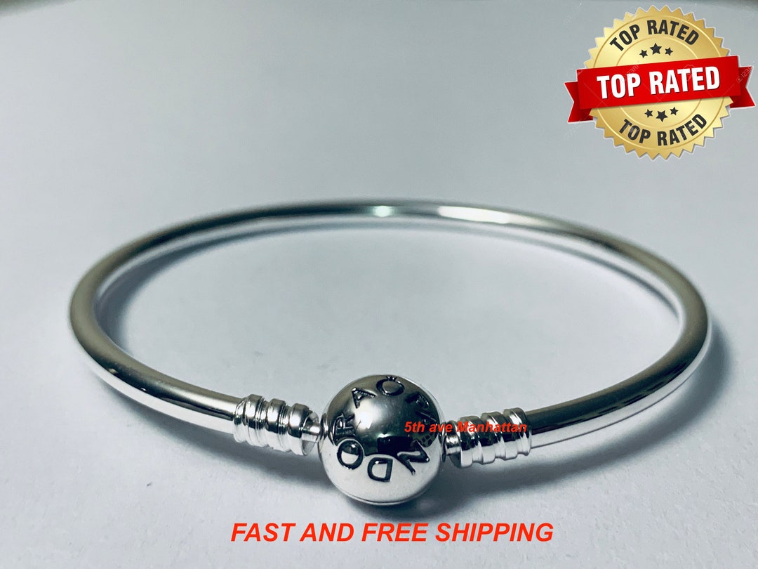 Authentic Pandora BANGLE Bracelet 925 Ale Sterling Silver / Pandora