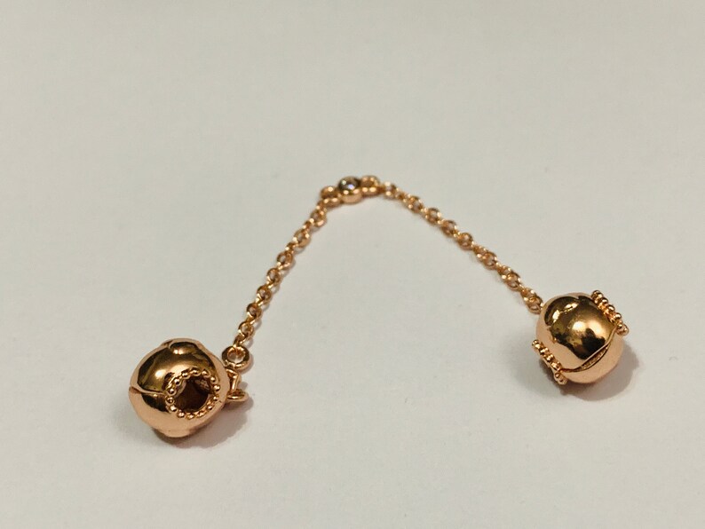 ROSE GOLD Safety Chain / Pandora Bracelet /pandora Etsy