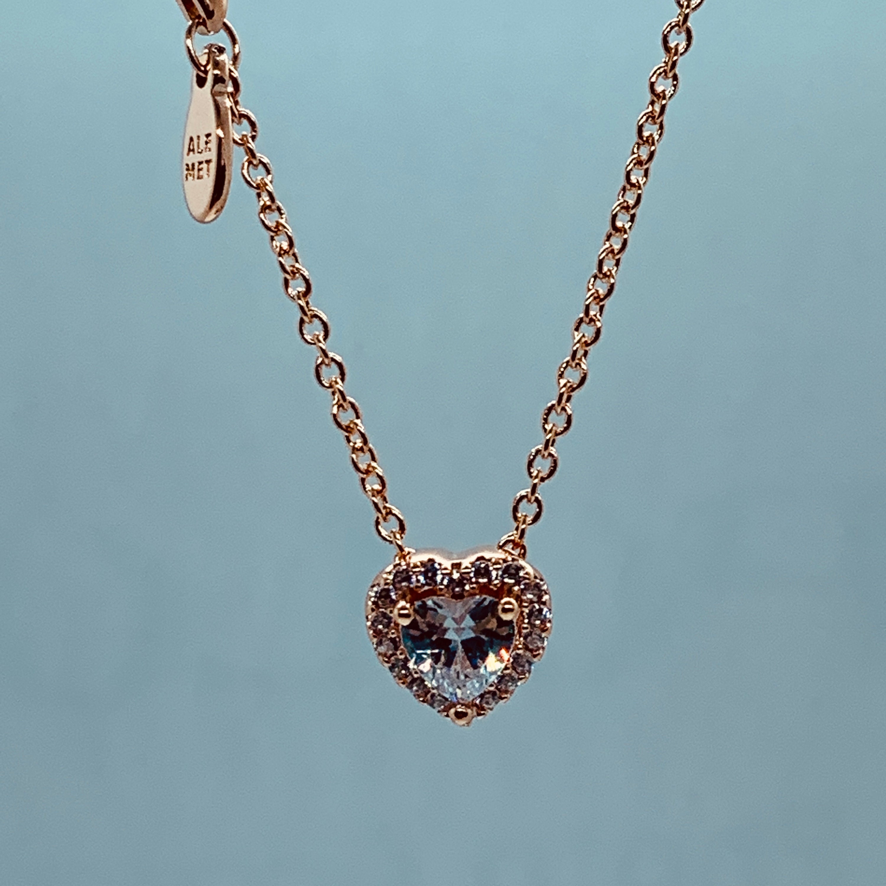 Engravable Heart Charm | Rose gold plated | Pandora US