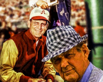 Paul Bear Bryant Alabama Crimson Tide NCAA Football Art Print 11x14 - 48x36