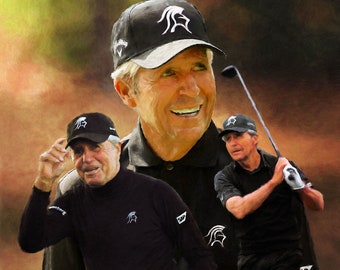 Gary Player Masters and Open Champion PGA Golf Professional Golfer Art Print 1  11x14 - 48x36
