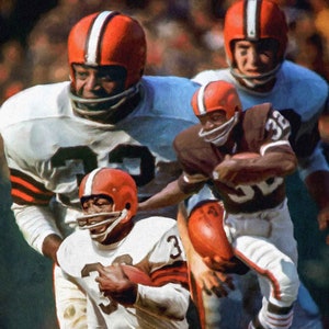 Jim Brown Cleveland Browns Running Back 2 NFL Football Art Print 11x14 - 48x36