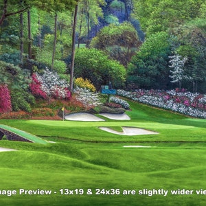 Augusta National Golf Club Masters Tournament Hole 12 Golden Bell art print golf course oil painting 2560 11x14-36x48