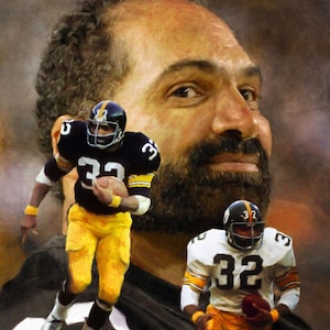 Franco Harris Pittsburgh Steelers Running Back 1 NFL Football Art Print 11x14 - 48x36