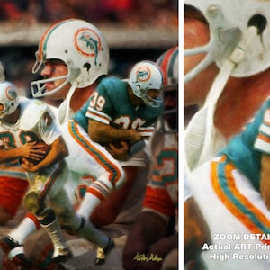 Larry Csonka Miami Dolphins Running Back NFL Football Art Print 2510 AM3 8x10-48x36