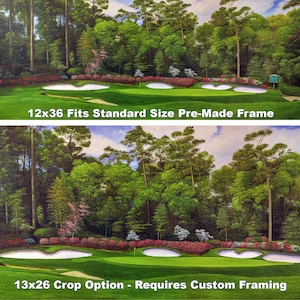 Augusta National Golf Club Masters Amen Corner Hole 13 Magnolia art print golf course oil painting 3000 up to 24x72