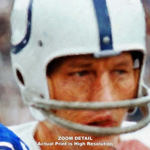 Johnny Unitas Baltimore Colts HOF Super Bowl Champion QB Quarterback Art 1AM3 8x10-40x50in image 2