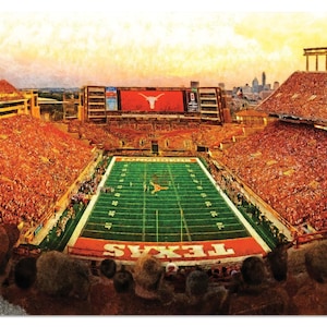 Texas Football Longhorns Darrell K Royal Texas Memorial Stadium football team College NCAA 1MC1 Sizes 8x10-40x60in Texas Football