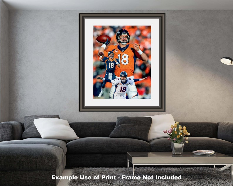 Peyton Manning Denver Broncos NFL Football QB Quarterback Art 1AM3 8x10 ...