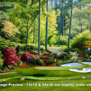 Augusta National Golf Hole 12 Golden Bell the Masters of Augusta Amen Corner PGA Golf RiOil02 Canvas Prints Oil Painting Art Print