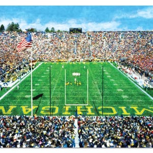 Michigan Stadium The Big House Football Stadium Wolverines College NCAA 1MC1 8x10-40x60in Oil Painting Art Print