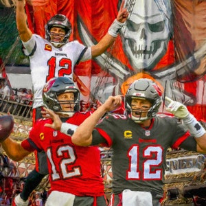 Tom Brady Quarterback Tampa Bay Buccaneers Bucs NFL Football 8x10-48x36 AM3 CHOICES