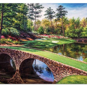 Augusta National Golf Club Course Hole 12 Golden Bell the Masters of Augusta PGA Golf Augusta US Multiple Titles 8x10-40x60in Art Print