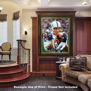 Johnny Unitas Baltimore Colts HOF Super Bowl Champion QB Quarterback Art 1AM3 8x10-40x50in image 10