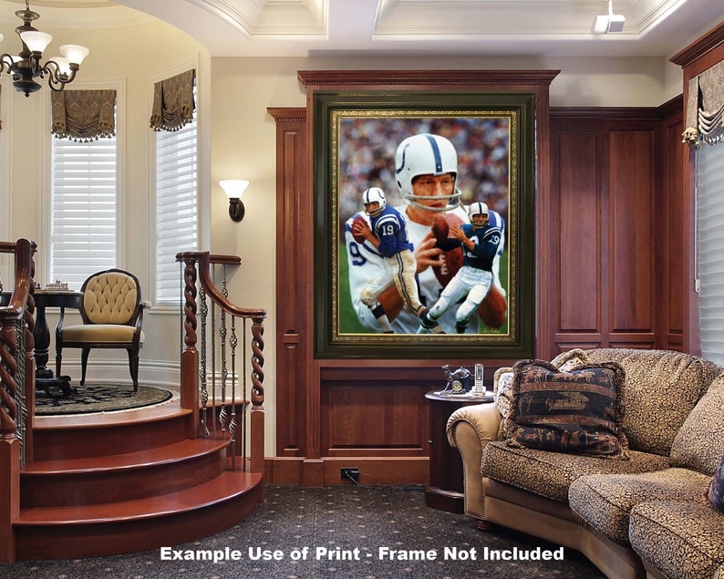 Johnny Unitas Baltimore Colts HOF Super Bowl Champion QB Quarterback Art 1AM3 8x10-40x50in image 10